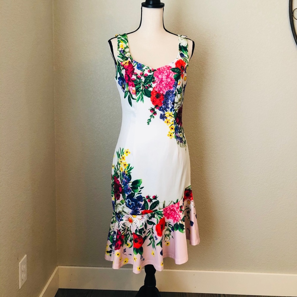 White floral dress